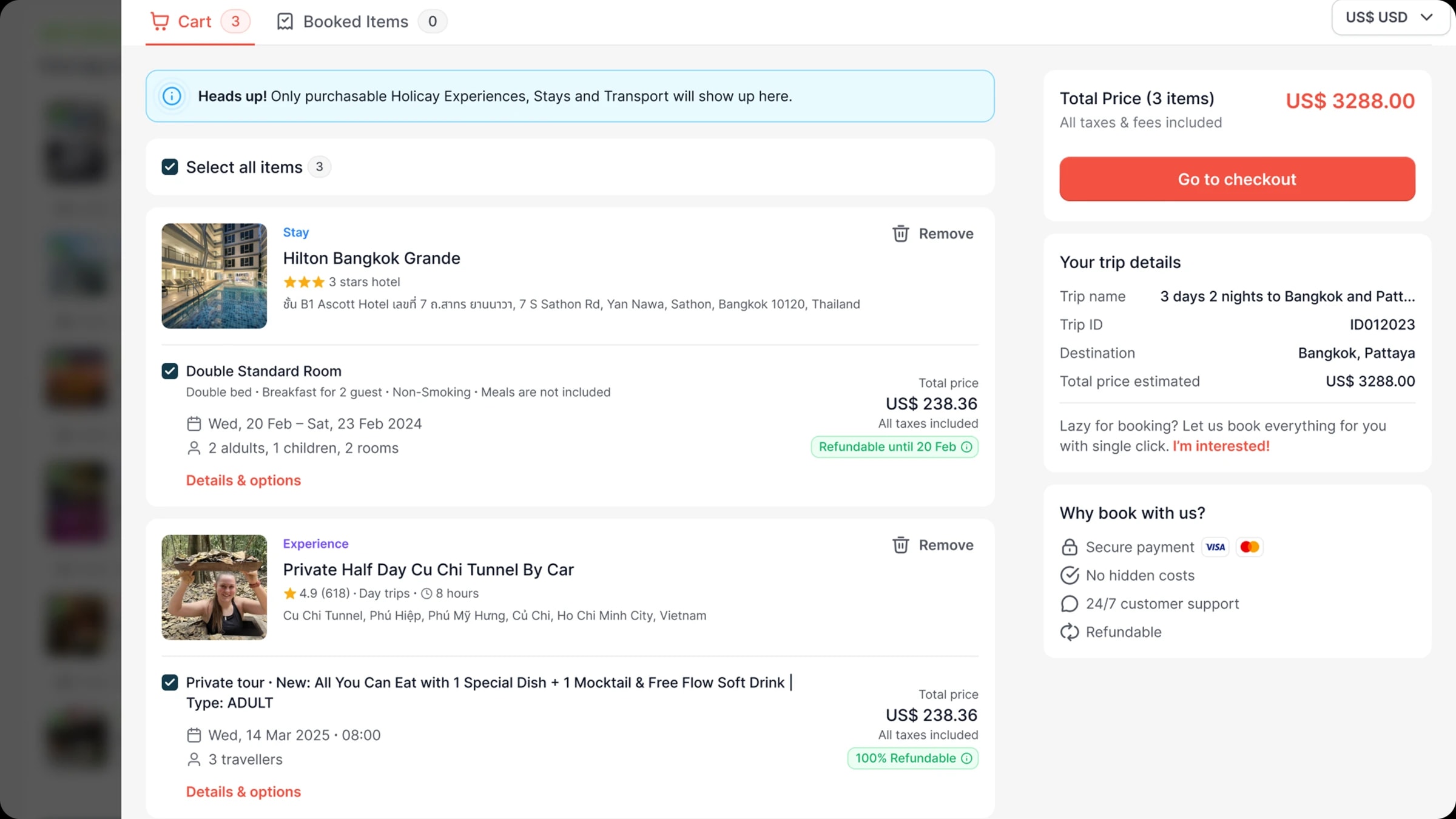 Holicay - How it works - booking